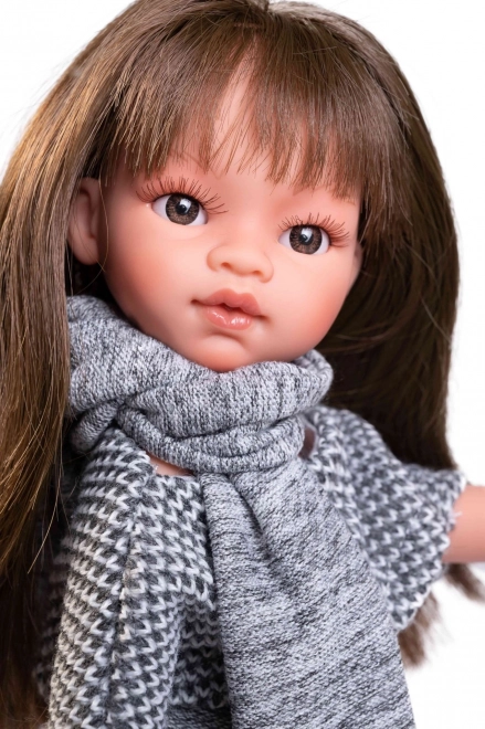 Realistische pop Emily met volledig vinyl lichaam - 33 cm