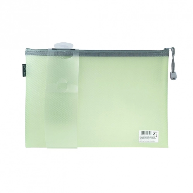 Envelop met rits A4 groen PASTELINI
