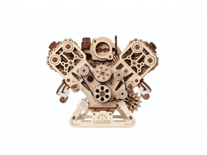 Ugears 3D houten puzzel motor V8