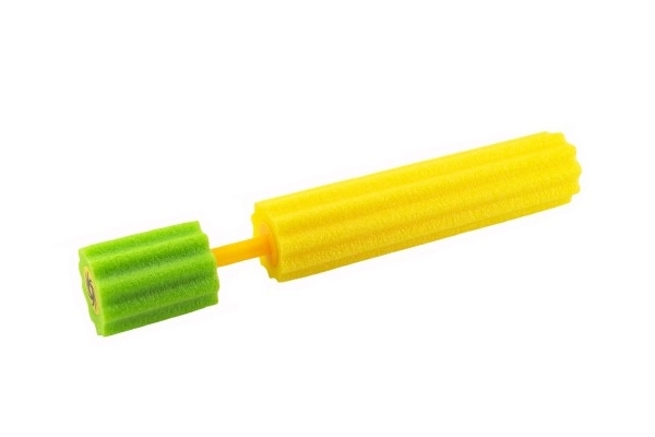 Waterpijp schuim spuit 35cm gemengde kleuren in net