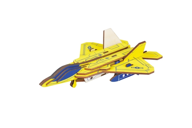 Woodcraft Houten 3D puzzel straaljager F22 Raptor