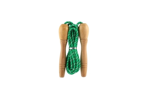 Verstelbaar springtouw met houten handvat - 270 cm