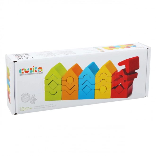 CUBIKA 15016 Set van 5 torens LD-13 - houten puzzel 25 onderdelen