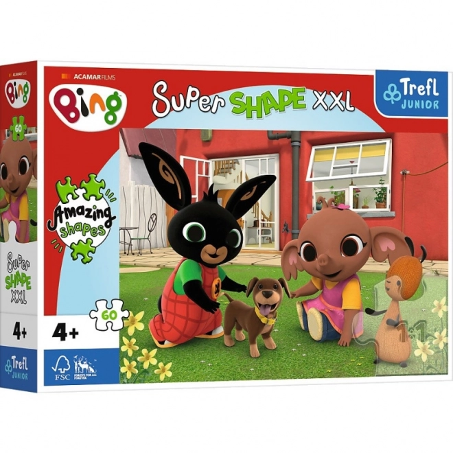 Puzzel 60 XXL-stukjes Super Shape plezier met hondje, BING