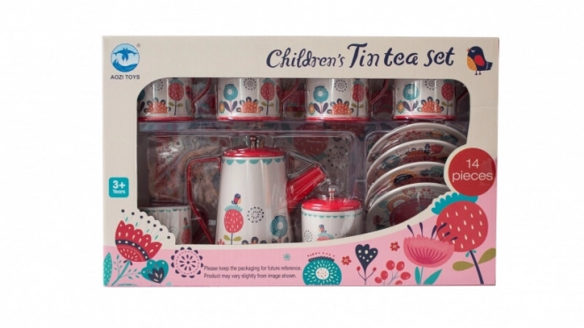Metalen servies set