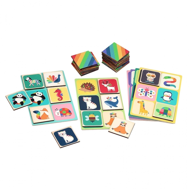 Vilac Houten bingo regenboogdieren