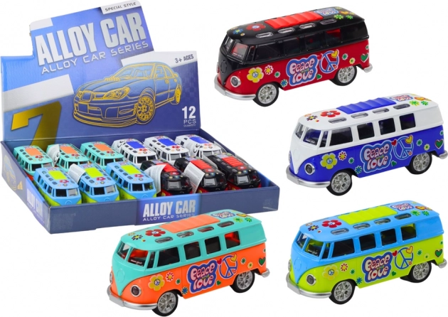 Metalen camperbus met verlichting en geluiden