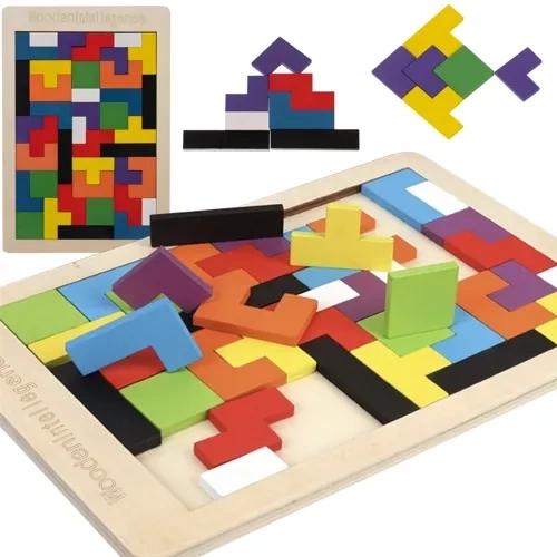 Houten puzzel/tetris Kruzzel 22667