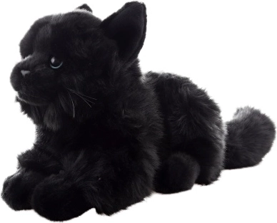 pluchen kat zwart eco-friendly 20 cm