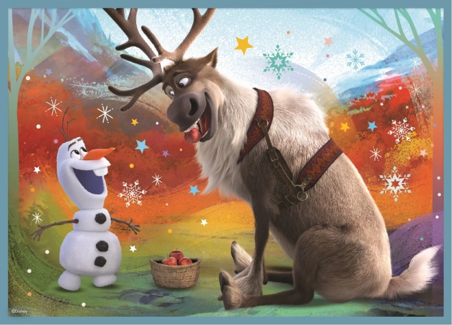 Frozen Puzzel 4v1 (12, 15, 20, 24 stukken) - Prachtige wereld