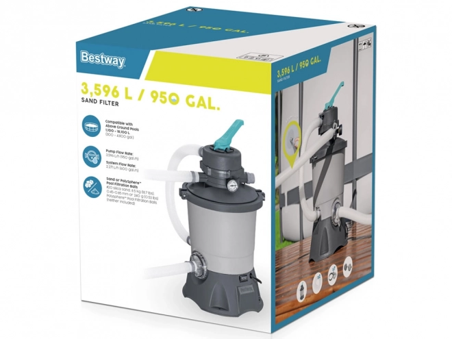 Bestway zandfilterpomp 3596 l/u voor zwembaden