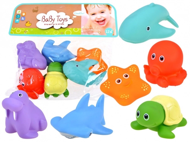 Kleurige zeedieren voor in bad - set van 6