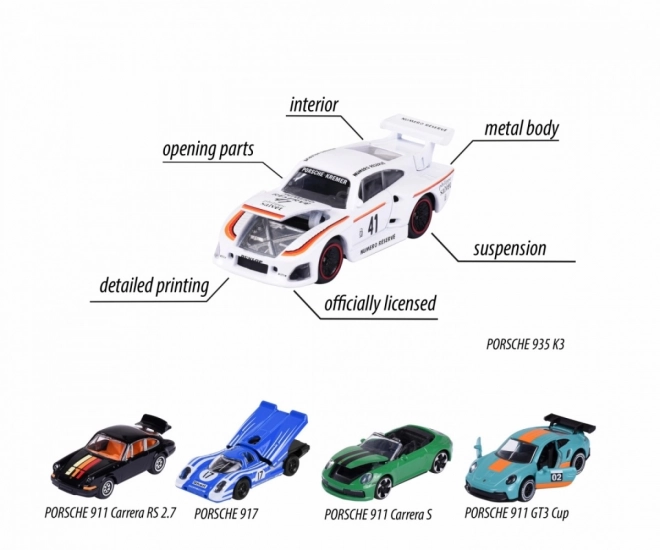 Majorette Porsche Motorsport Cadeauset 5 stuks