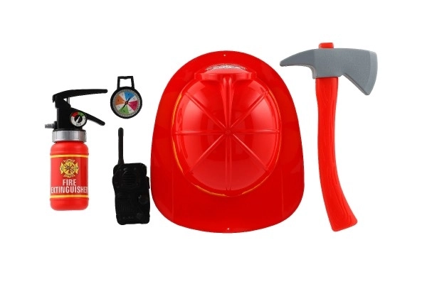 Brandweer speelset voor kinderen met helm en accessoires