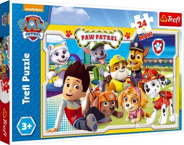 Puzzel Paw Patrol MAXI 24st 60x40cm in doos 39x26x4cm