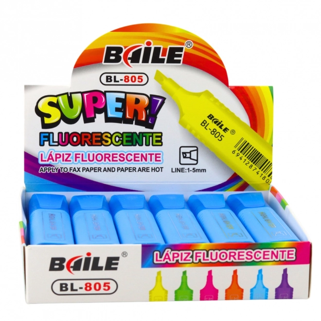 Neon markeerstift intens blauw