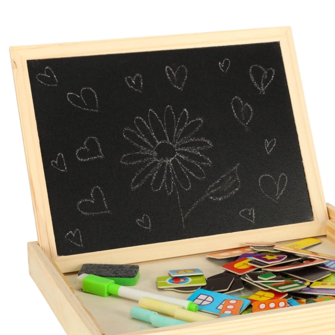 Houten magnetisch bord - stad
