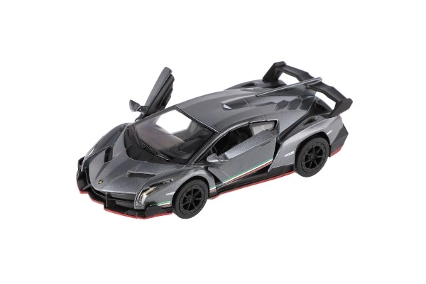 Auto Kinsmart Lamborghini Veneno metaal/kunsstof 13cm op terugtrekmechanisme