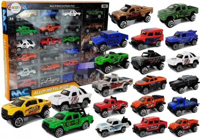 Set terreinwagens voor kinderen - verschillende kleuren, 20 stuks