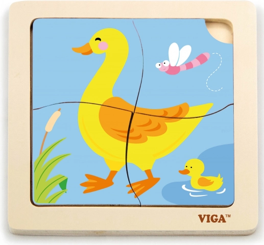 Viga Houten Puzzel Eendje
