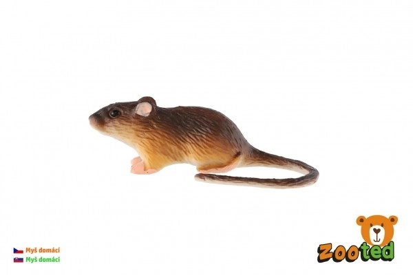 Huismuis speelgoed plastic 7cm in zak