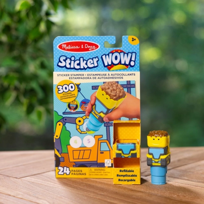 Sticker WOW! Stickerset met Buldozer Stempel