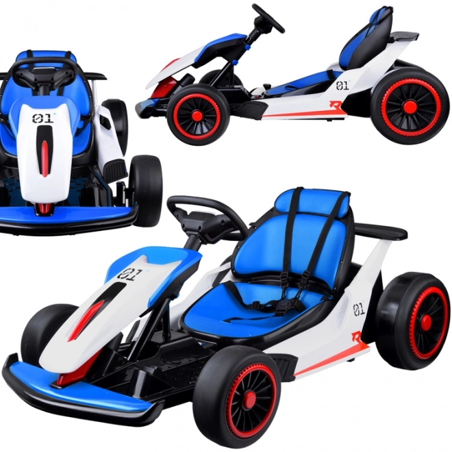 Kinder go-kart op accu met driftfunctie
