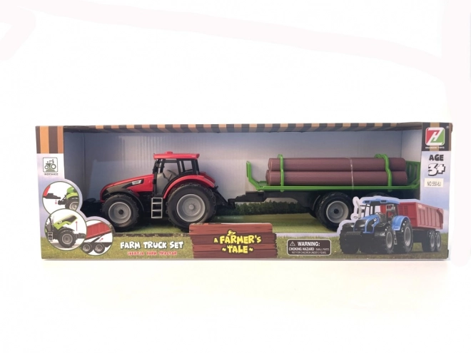 Speelgoedtractor met Aanhanger voor Boomstammen voor Kinderen