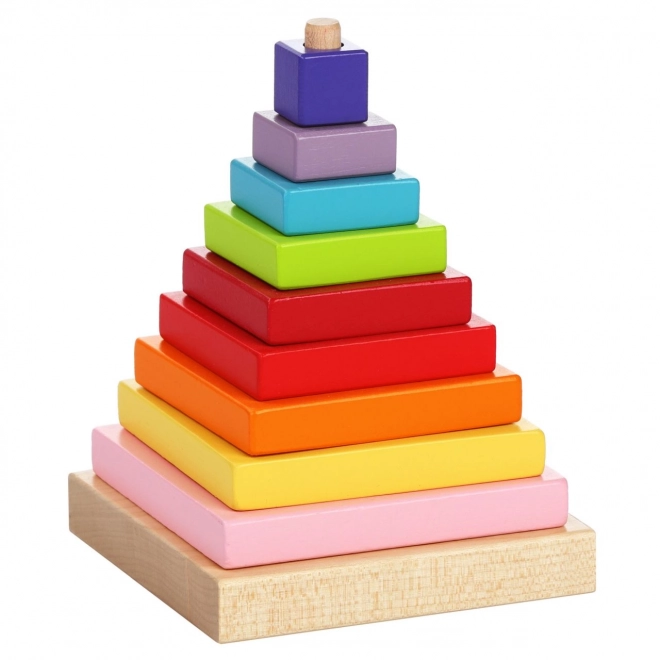 CUBIKA 13357 Kleurrijke piramide - houten puzzel 9 delen