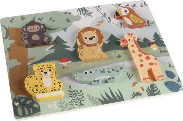 Houten puzzel jungle, Wood
