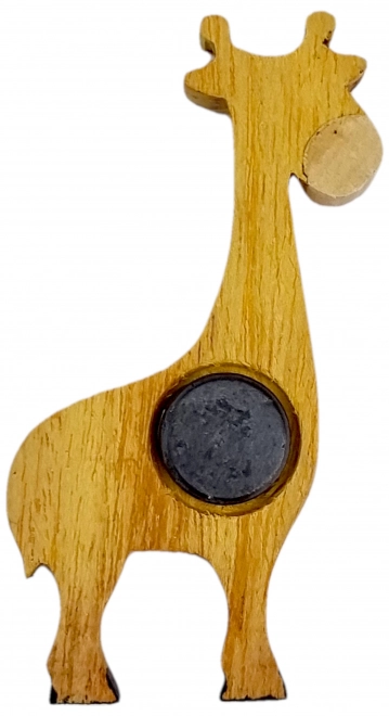 Grote houten magneet Giraf