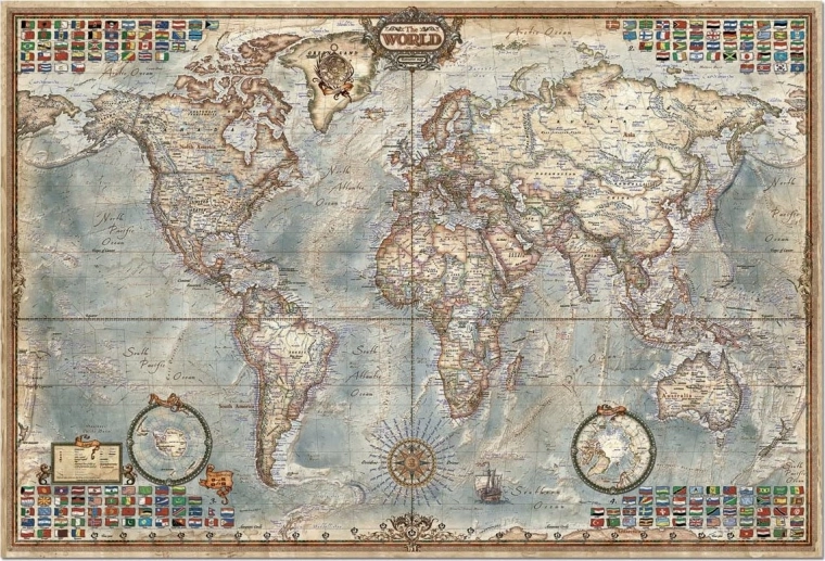 Educa puzzel politieke wereldkaart 4000 stukjes