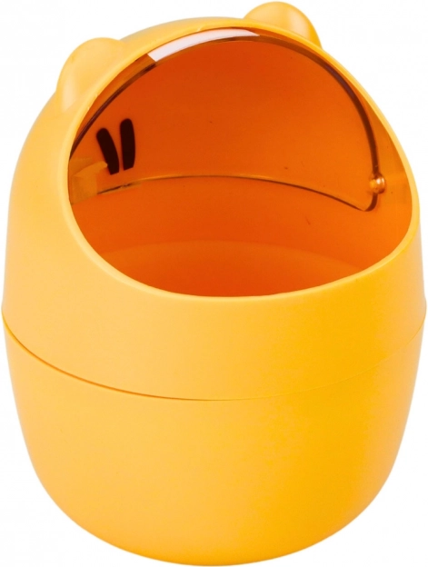 Mini vuilnisbak voor op tafel oranje