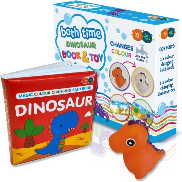 Magisch badboekje met speeltje – dinosaurus