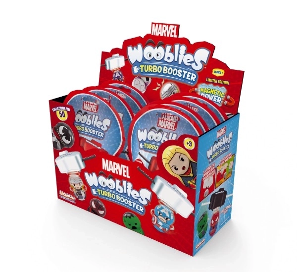 Wooblies magnetische figuurtjes met turbo launcher - 4 cm