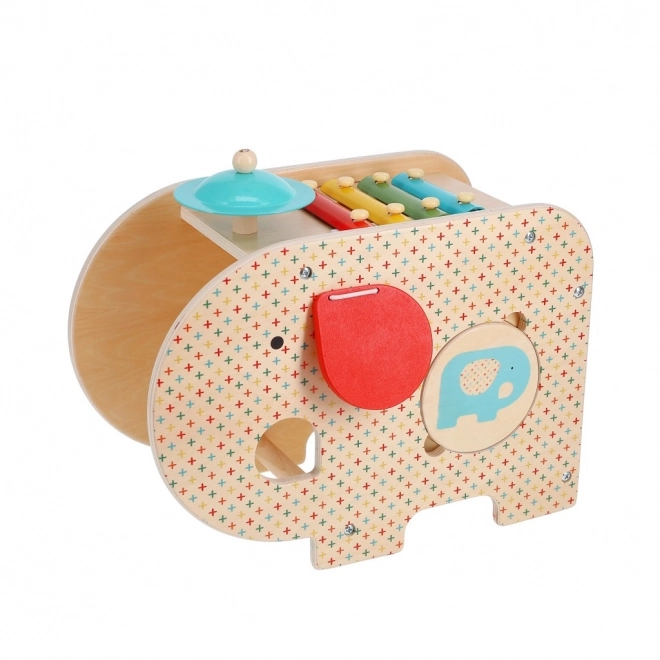 Houten muzikale olifant 5v1 Petit Collage