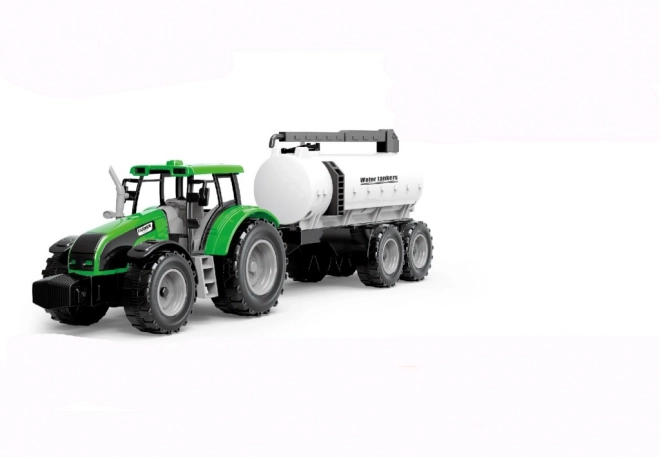 Tractor op traagheidsaandrijving met aanhanger