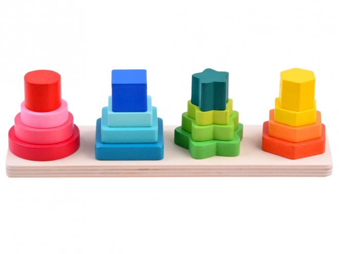 Houten logische puzzel kleurrijk