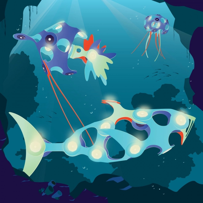 Magnetische blokken Clixo Onderwater Expeditie, 24 stuks