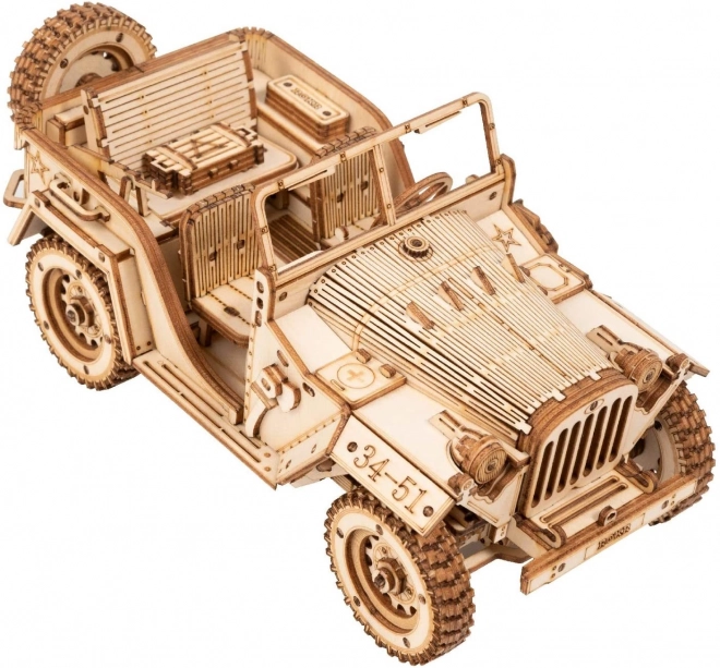 Leger Jeep - 3D houten puzzel