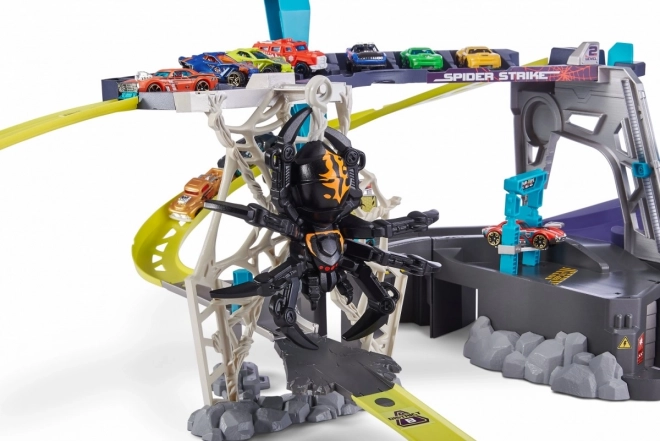 Autoracebaan Spider aanval ingesteld