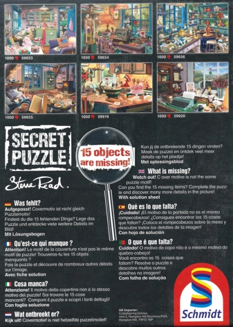 SCHMIDT Geheim puzzel Babiččins kamer 1000 stukjes