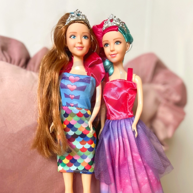 WOOPIE Set van 4 Magische Prinsessen - Poppenbox 4v1 met Accessoires