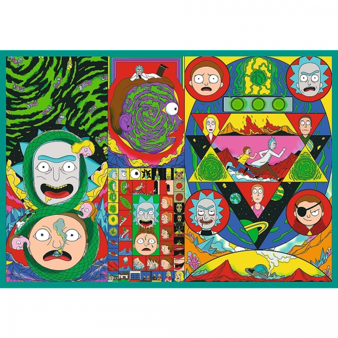 Puzzel 4x250 Gekke Wereld van Rick en Morty door Trefl