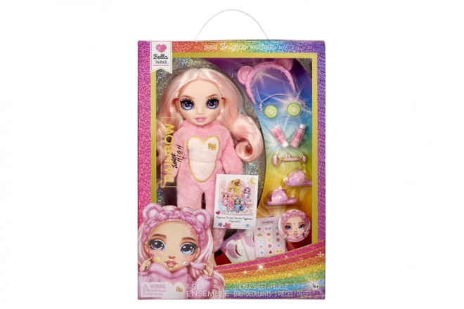 Pop Rainbow High Junior voor Pyjamafeest, Roze Bella
