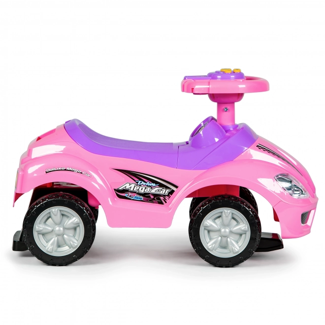 ECOTOYS Loopwagen met geluiden en stuurstang Auto roze