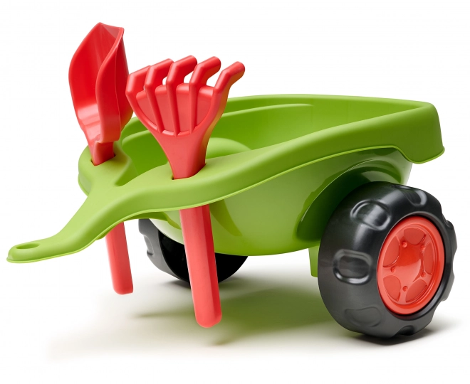 Falk kindertractor Claas 470 Arion groen met aanhanger en zandset