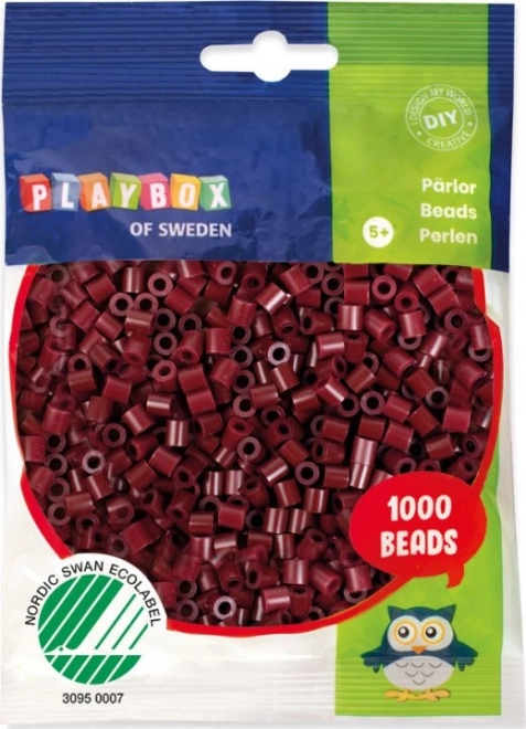 PLAYBOX Strijkkralen - donkerrood 1000 stuks