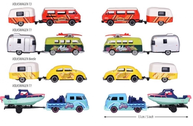 Majorette Volkswagen Modelauto’s met Aanhanger