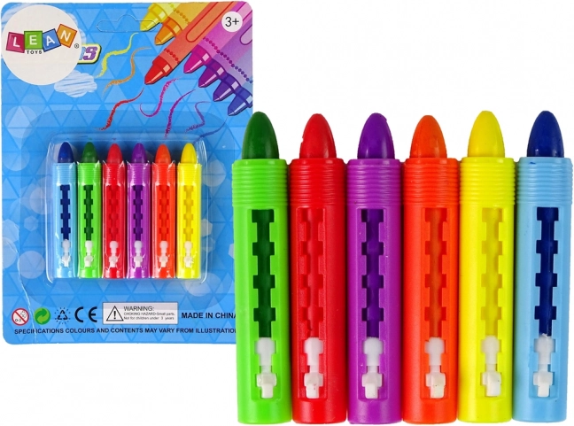 Set pastelwasco’s 6 stuks